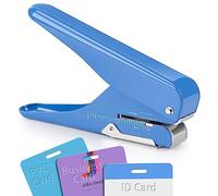 Perforatrice portatile per badge: perforatrice per carte imlike con raccoglitore di rifiuti, perforatrice per carta d'identità in PVC, biglietto da visita, targhetta con nome e etichetta per bagagli