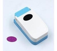 Perforatrice quadrata da 2,5 cm, per lavori artigianali con la carta, utensile manuale resistente per scrapbooking, creazione di biglietti, progetti di diario fai da te (ovale)
