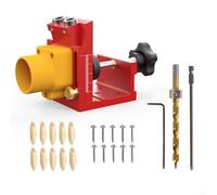 Perforatrice regolabile con vuoto per migliorare le prestazioni nei progetti di lavorazione del legno (rosso)