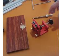 Perforatrice regolabile per la lavorazione del legno con testa a vuoto per foratura di precisione, punta da trapano da 9,5 mm, scale metriche e pollici, struttura in lega di alluminio per migliorare