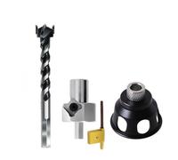 Perforatrice verticale in lega di alluminio con boccole da 19 mm e 20 mm per una lavorazione precisa del legno, design compatto portatile per fai da te e uso professionale