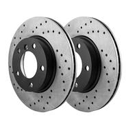 Perforazione GT Sport Disco Freno Rotori Compatibile Con MINI MINI R56 2005 2006 2007 2008 2009 2010 2011 2012 2013-1827GVR - Posteriore - pieno - Fori 4 - Diametro 280x10