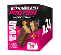 Performa EXTRA PROTEIN Barretta Choco Caramello, 27g | Barrette proteiche al gusto di cioccolato e caramello, fonte di vitamine, proteine e fibre, multipack da 24 barrette