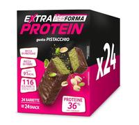 Performa EXTRA PROTEIN, Barretta Pistacchio, Barrette proteiche al gusto di Pistacchio, Fonte di vitamine, proteine e fibre, 27g, Multipack da 24 barrette
