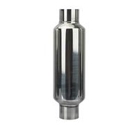 Performance Exhaust Muffler Pipe, High-Flow Resonator Silencer, Noise Reduction Tube, 30.5cm, Engine Sound Enhancer, Chrome Finish Ideal for Motorcycle, Truck, Lawnmower, Tractor Performance