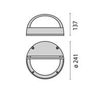 Performance in Lighting Applique da esterni Eko+21 Grill, E27, bianco Performance in Lighting