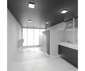 Performance in Lighting Plafoniera LED WL260 angolare allum 24W 26x26cm Performance in Lighting