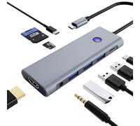 Performance Master Hub USB C 9 in 1 con ricarica PD da 100 W, HDMI 4K, USB 3.0/2.0, lettore di schede SD/TF, jack audio, adattatore compatto per MacBook, Windows, iPad, Linux e altro