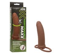Performance Maxx Ricaricabile Spesso Doppio Penetratore - Marrone