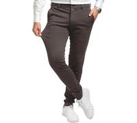 Performance Pants Pantaloni da Uomo Eleganti Slim Fit da Uomo, Elasticizzati, Comodi e pratici, per Il Lavoro e Il Tempo Libero, Comodi Pantaloni in Tessuto da Uomo, Marrone Scuro., 38W x 32L