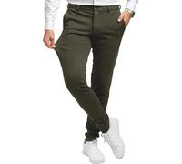 Performance Pants Pantaloni da uomo eleganti slim fit da uomo, elasticizzati, comodi e pratici, per il lavoro e il tempo libero, comodi pantaloni in tessuto da uomo, Notte nel bosco, 36W x 32L