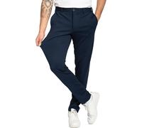 Performance Pants Pantaloni da uomo eleganti slim fit da uomo, elasticizzati, comodi e pratici, per il lavoro e il tempo libero, comodi pantaloni in tessuto da uomo, Blu mare, 32W x 30L