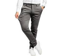 Performance Pants Pantaloni da uomo eleganti slim fit da uomo, elasticizzati, comodi e pratici, per il lavoro e il tempo libero, comodi pantaloni in tessuto da uomo, Gris Clair, 30W x 30L