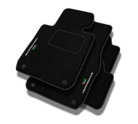 PERFORMANCE Tappetini tappetini auto in velluto personalizzati destinato a Mazda 2 II 2007-2014 - Standard, Traforato, verde, bianco e rosso -Ricamo CNC preciso, piping traforato di design, accessori