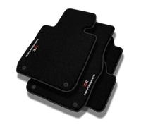 PERFORMANCE Tappetini tappetini auto in velluto personalizzati per Alfa Romeo Giulia ab 2016 - Premium, Traforato, bianco e rosso -Ricamo CNC preciso, piping traforato di design, accessori per auto -