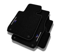 PERFORMANCE Tappetini tappetini auto in velluto personalizzati destinato a Renault Megane III 2008-2016 - Premium, Traforato, blu bianco rosso -Ricamo CNC preciso, piping traforato di design, accessor