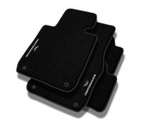 PERFORMANCE Tappetini tappetini auto in velluto personalizzati destinato a Renault Megane III 2008-2016 - Premium, Traforato, verde, bianco e rosso -Ricamo CNC preciso, piping traforato di design, acc