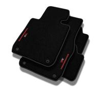 PERFORMANCE Tappetini tappetini auto in velluto personalizzati per Tesla Model Y ab 2020 - Standard, Traforato, rosso-bianco -Ricamo CNC preciso, piping traforato di design, accessori per auto - Perfe