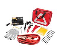 Performance Tool E00012 Set da 22 pezzi con riempitivo per pneumatici Vortex da 12 V, cavo di rinforzo, torcia LED, strumenti di sicurezza, kit di emergenza, kit di emergenza