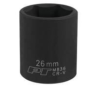 PERFORMANCE TOOL M836 1/2 Dr - Bussola a 6 Punte, 26 mm, Confezione da 1