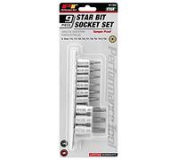PERFORMANCE TOOL W1385 - Set di Chiavi a Bussola a Stella antimanomissione, 9 Pezzi