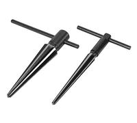 Performance Tool W2967 Set di alesatori conici con manico a T e struttura in acciaio al carbonio per allineare i fori o rimuovere sbavature da tubi, tubi e altro (2 pezzi), nero