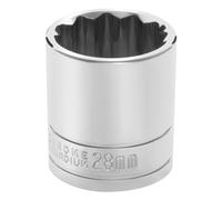 Performance Tool W32828 1/2" Drive 12-Point Socket, 28mm