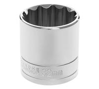 Performance Tool W32832 1/2" Drive 12-Point Socket, 32mm