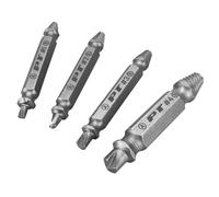 Performance Tool W491 X-Trax - Set di 4 estrattori per viti strappate o rotte, doppie punte, in lega temprata