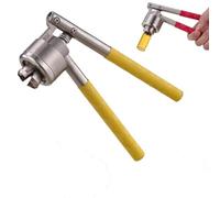 Perfume Bottle Crimper,Stainless Steel Manual Vial Crimper, Bottle Cap Sealing Machine, 13mm-32mm Capping Tool, With Anti-Slip Handle,For Perfume Bottles, Plastic Cap(Yellow,32mmAlu)