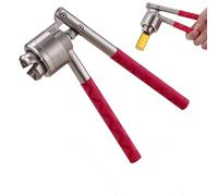 Perfume Bottle Crimper,Stainless Steel Manual Vial Crimper, Bottle Cap Sealing Machine, 13mm-32mm Capping Tool, With Anti-Slip Handle,For Perfume Bottles, Plastic Cap(Red,30mmAlu)