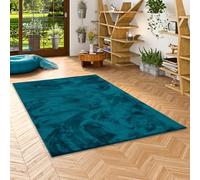 Pergamon Lusso Super Soft Tappeto a pelo lungo Soffice morbido Soggiorno Camera da letto Melia blu petrolio