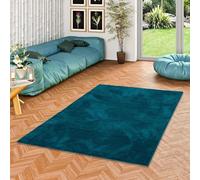 Pergamon Lusso Super Soft Tappeto a Pelo Lungo Soffice Morbido Soggiorno Camera da Letto Silky Petrolio