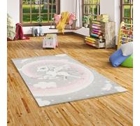 Pergamon Maui Kids - Tappeto Bambini - Unicorno - Rosa Grigio Pastello - 5 Dimensioni
