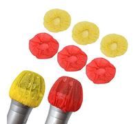 PerGar Copri Microfono da 100 Pezzi, Cappuccio Protettivo per Microfono Monouso in Tessuto Non Tessuto, Cappuccio Protettivo con Filtri Anti-pop per Microfono da Palco Portatile, Scuole