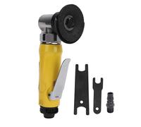 PerGar Mini Levigatrice Orbitale Pneumatica da 2 Pollici, Smerigliatrice Pneumatica Angolare MPT da 1/4 di Pollice, Kit Lucidatrice per Utensili Rotanti in Acciaio Legato con Chiavi per