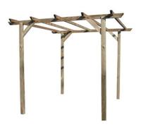 PERGOLA 300x300xh247 cm CON STRUTTURA IN LEGNO PER GIARDINO ED ESTERNI