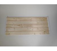 Pergola a lamelle con 1 set di lamelle in plastica e 5 travi in legno di abete parzialmente essiccato, sistema di protezione solare resistente alle intemperie, per terrazza e giardino, fai da te