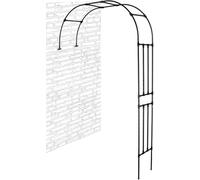Pergola a mezzo arco da parete per piante rampicanti, pergolato da giardino esterno per cortile patio