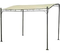 Pergola a Muro 3x2,5 mt con Telo Idrorepellente Tettoia Beige Copertura