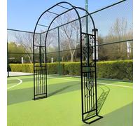 Pergola Ad Arco Da Giardino Con Base, Grande Tunnel Ad Arco Verde, Facile Da Assemblare, Arco Da Matrimonio Per Cerimonia Per Giardino, Prato, Patio, Cortile(Nero,3.0 * 2.30m/9.8 * 7.5ft)