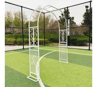 Pergola Ad Arco Da Giardino Con Base, Grande Tunnel Ad Arco Verde, Facile Da Assemblare, Arco Da Matrimonio Per Cerimonia Per Giardino, Prato, Patio, Cortile(White A,2.2 * 2.30m/7.2 * 7.5ft)