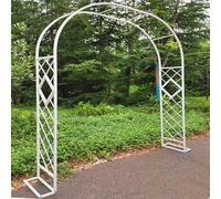 Pergola ad arco da giardino in metallo, supporto per rose, struttura da giardino e patio