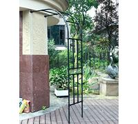 Pergola ad arco da giardino per esterni, semi-arco in metallo, 60 x 240 x 40 cm, 180 x 240 x 40 cm, 75 x 267 x 50 cm, 275 x 267 x 50 cm, nero/bianco, supporto per piante rampicanti, durevole ed