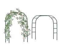 Pergola ad arco da giardino Rosenbogen in bianco/nero/verde robusto supporto per piante rampicanti per clematide Dimensioni: 80 x 200 cm, 160 x 220 cm, 20 x 230 cm, 240 x 220 cm, 300 x 220 cm (verde 2