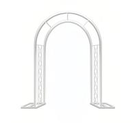 Pergola ad arco per rose in metallo, traliccio da giardino per matrimoni, supporto per piante rampicanti, pergolato da esterno per piante, colore bianco, 220 x 230 cm, perfetto per eventi e giardini