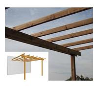 Pergola Addossata 3x3 in Legno Gazebo da Giardino Pergolato Carport Copertura