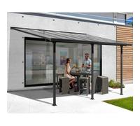 Pergola Addossata 5x3 in Alluminio Gazebo da Giardino Terrazzo Pergolato