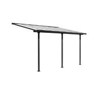 Pergola addossata da esterno Habrita in alluminio 418x307x299 cm