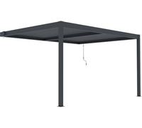 Pergola addossata in alluminio "Windsor" - Grigio antracite - 3 x 4 m